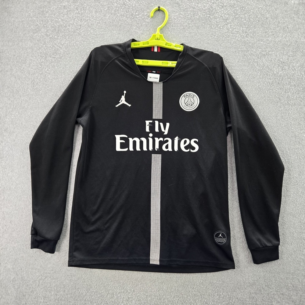 Paris Saint-Germain Men‎ Shirt M Black Jordan Number Logo Activewear Long
